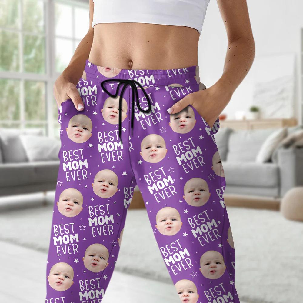 Custom Photo Best Dad Mom Ever Family Sweatpants TH10 894193 - Image 5