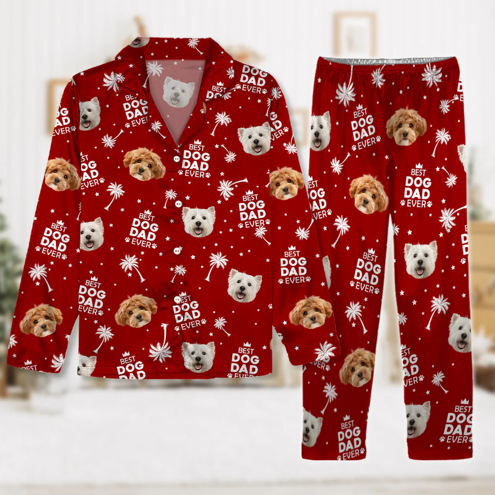 Custom Photo Best Dog Cat Dad Mom Ever Family Pajamas TH10 894031 - Image 7