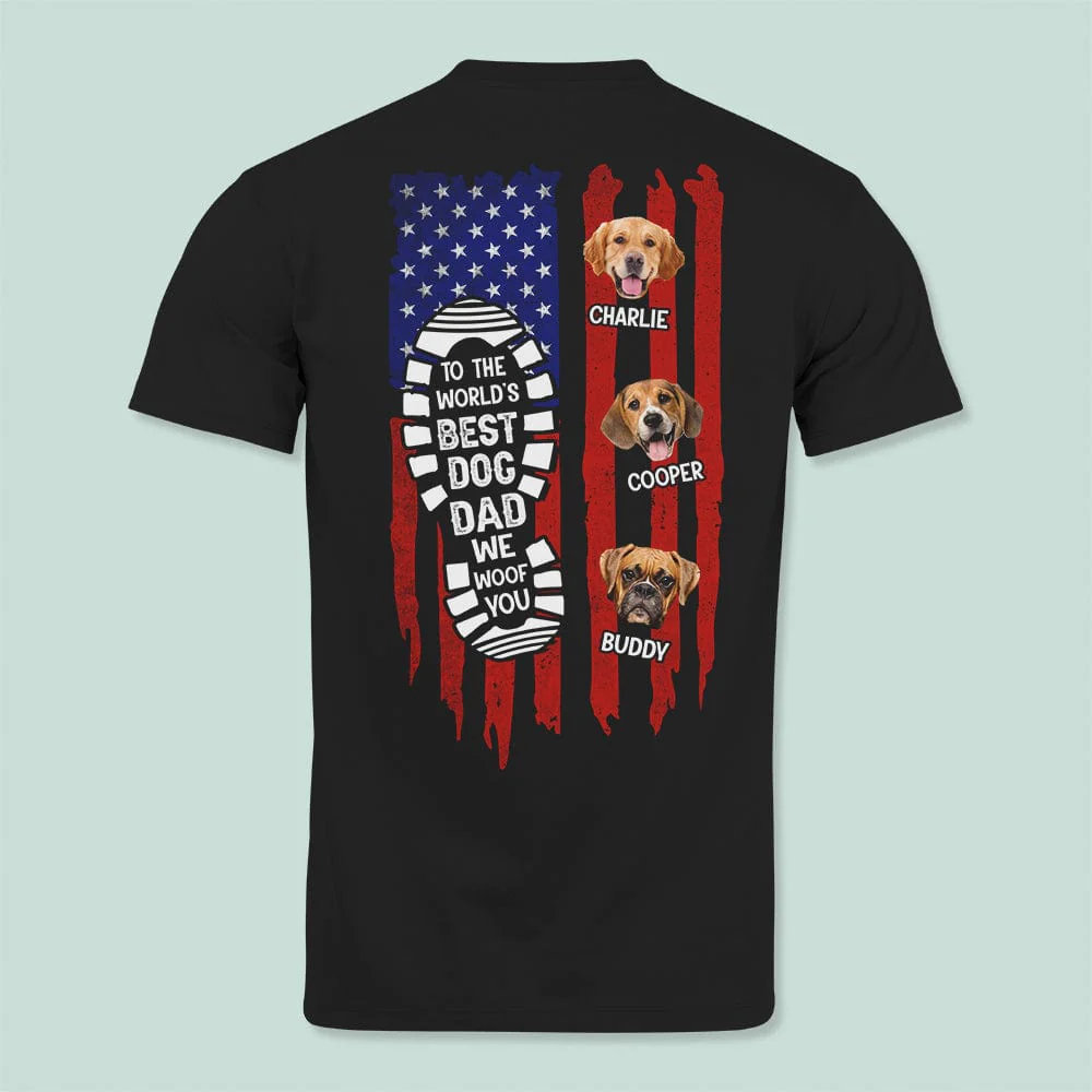 Custom Photo Best Dog Dad 4th Of July Shirt TA29 889411