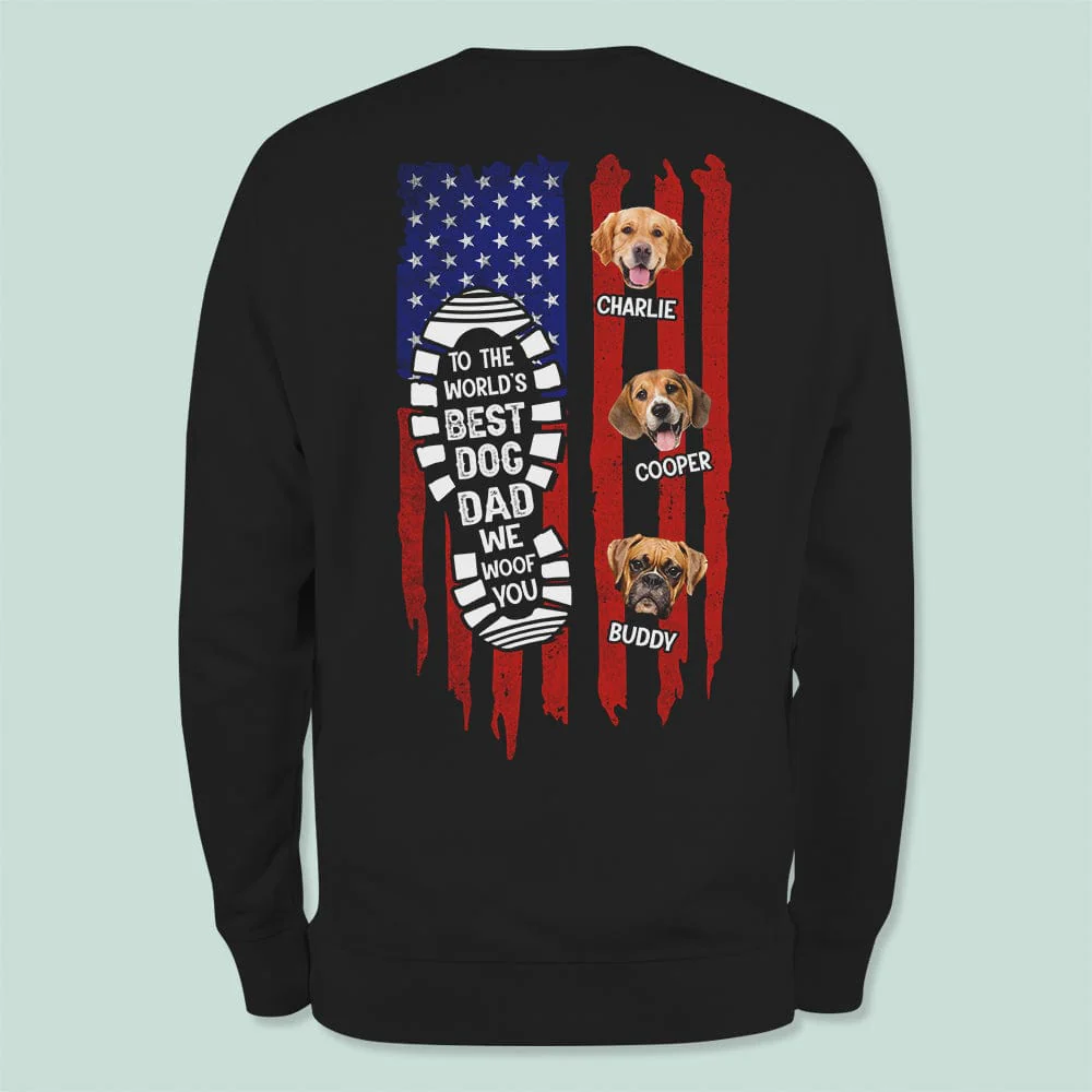 Custom Photo Best Dog Dad 4th Of July Shirt TA29 889411 - Image 3
