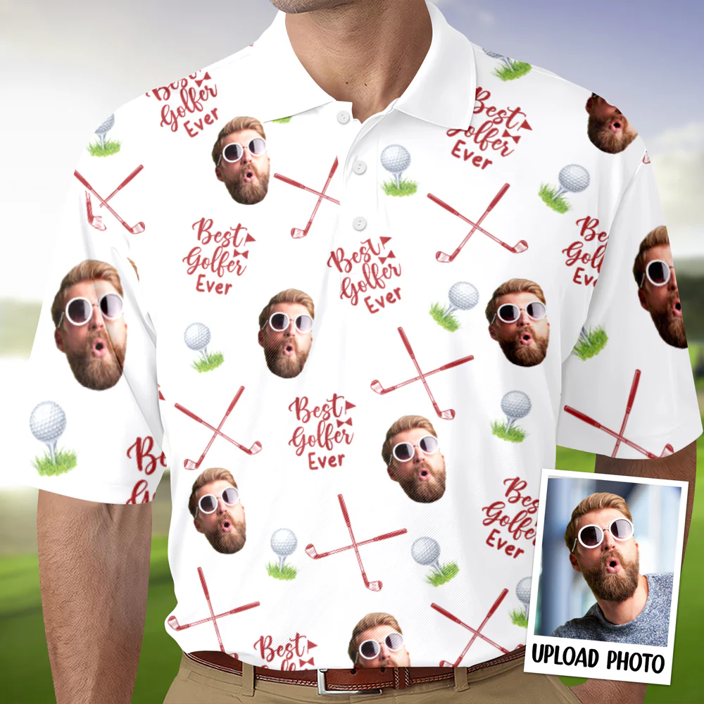 Custom Photo Best Golfer Ever Polo Shirt For Golf Lover TH10 898175 - Image 5