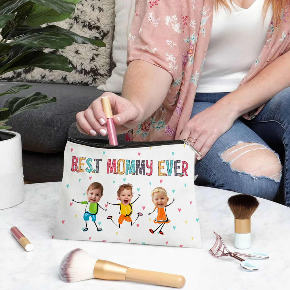 Custom Photo Best Mom Ever Mother's Day Cosmetic Bag TH10 892587 - Image 5