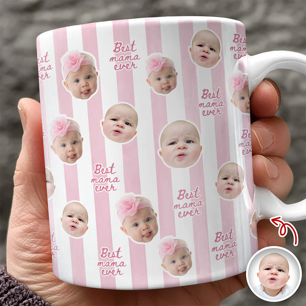 Custom Photo Best Mom Ever Mug Gifts For Mom, Grandma TH10 169547 - Image 6