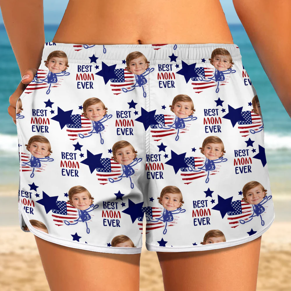 Custom Photo Best Mom Ever Women's Beach Short For Summer TH10 892899 - Image 7