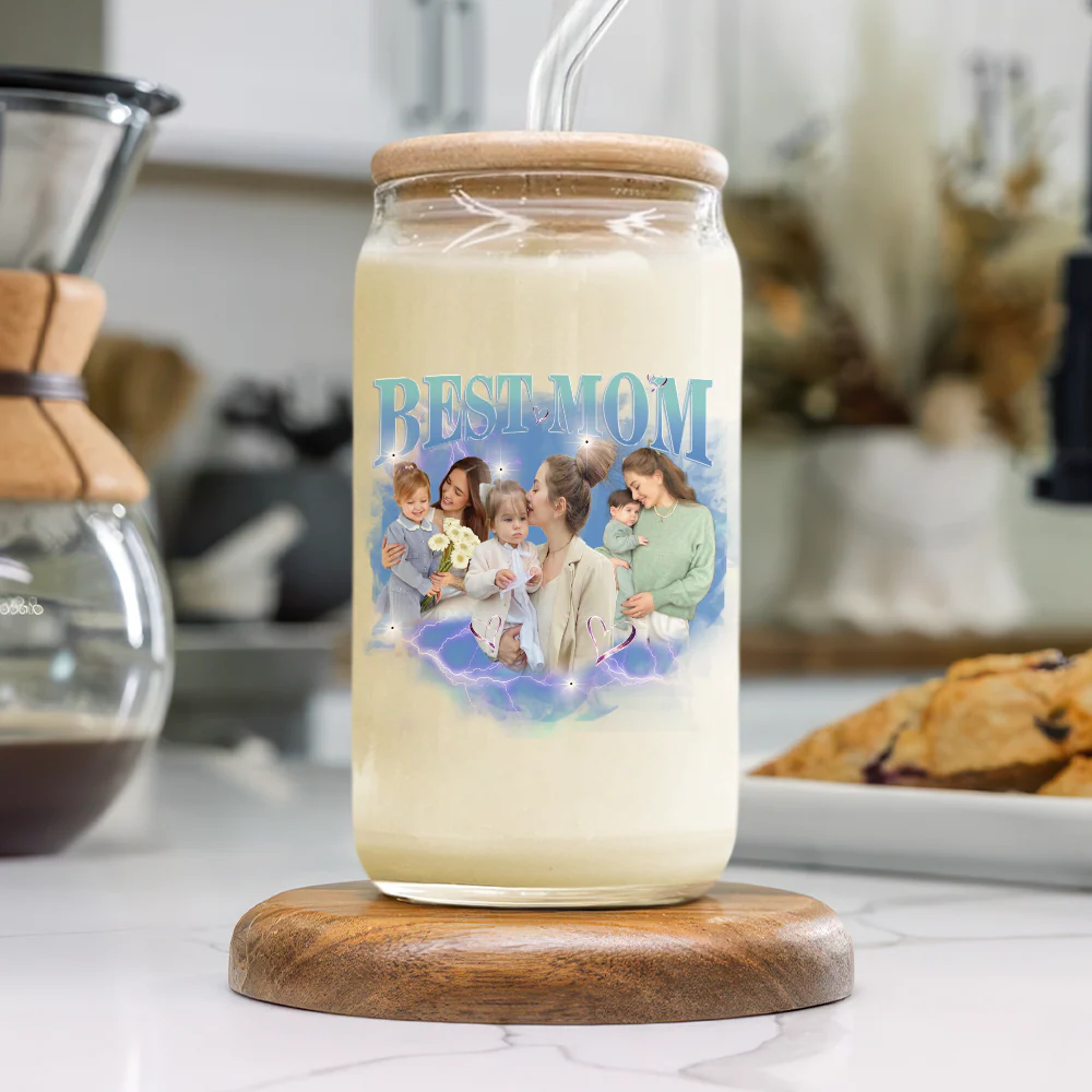 Custom Photo Best Mom Glass Can - Gift For Mom TH10 169287 - Image 6