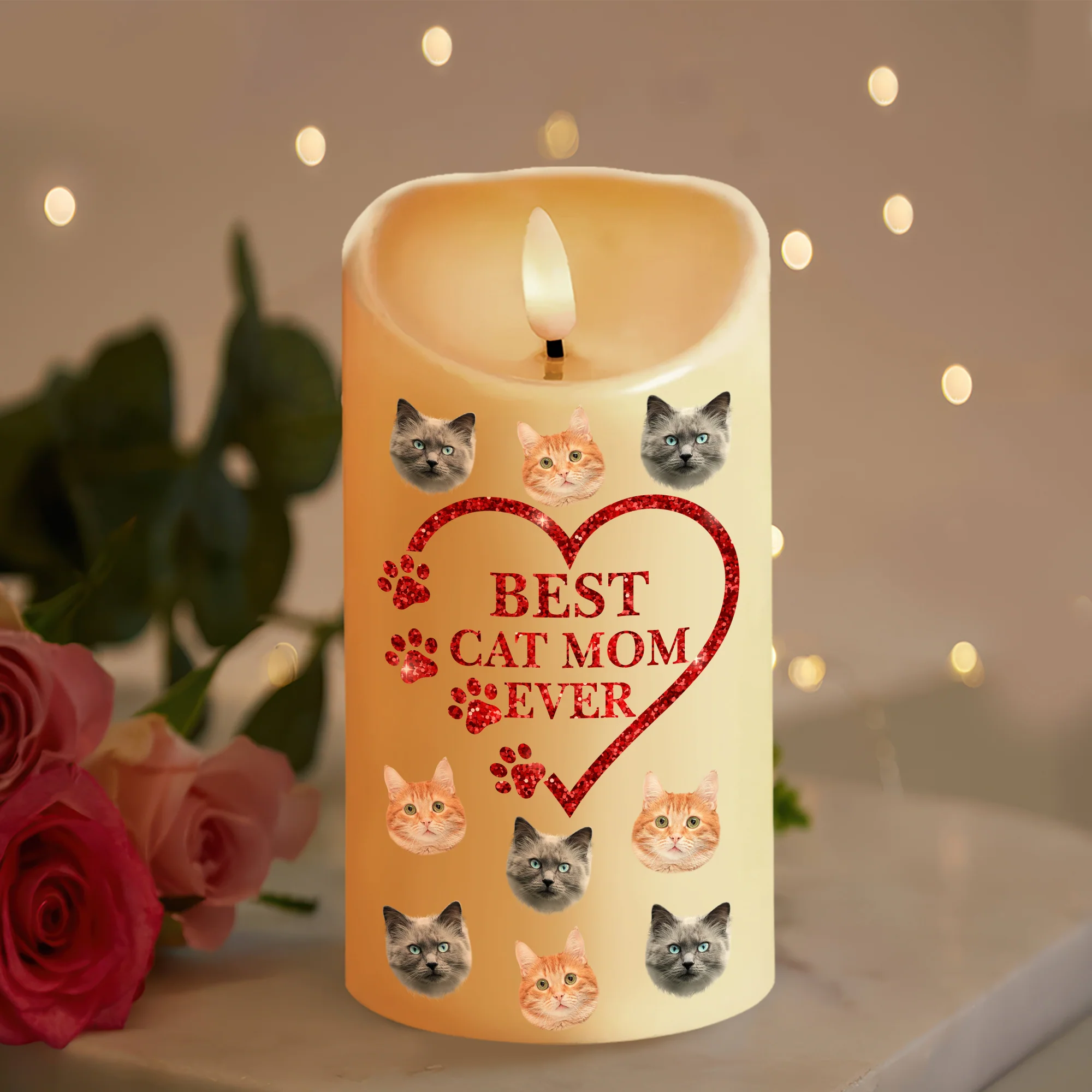 Custom Photo Best Pet Mom Ever Led Candle For Pet Lover TH10 892627 - Image 5