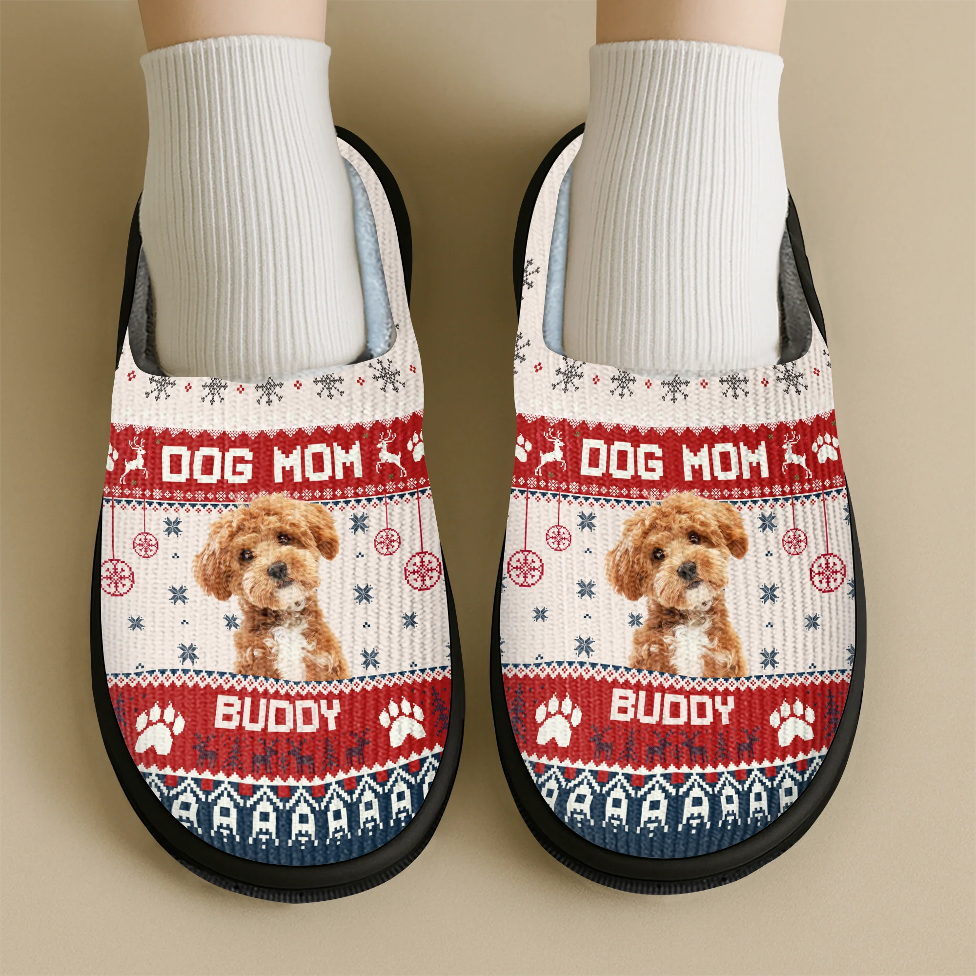 Custom Photo Cat Dad Cat Mom Slipper For Christmas TH10 894453 - Image 2