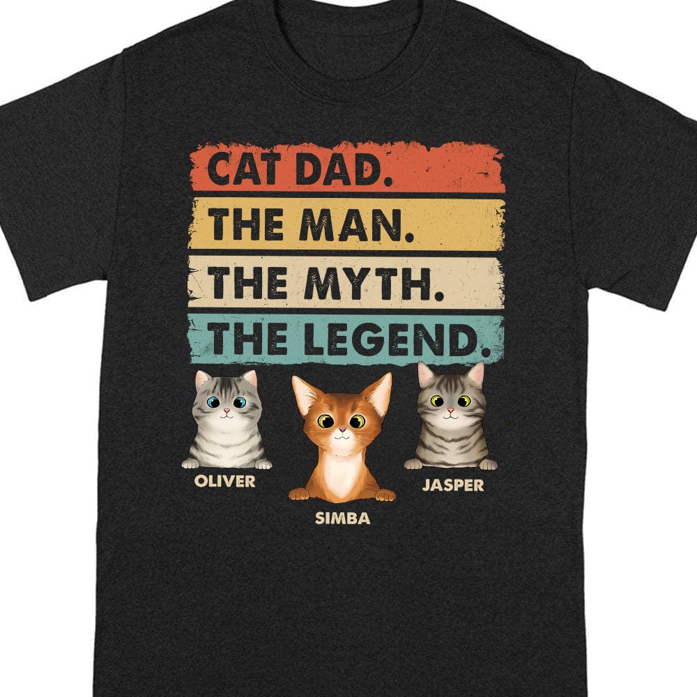 Custom Photo Cat Dad Man Myth Legend Shirt TA29 889335 - Image 2