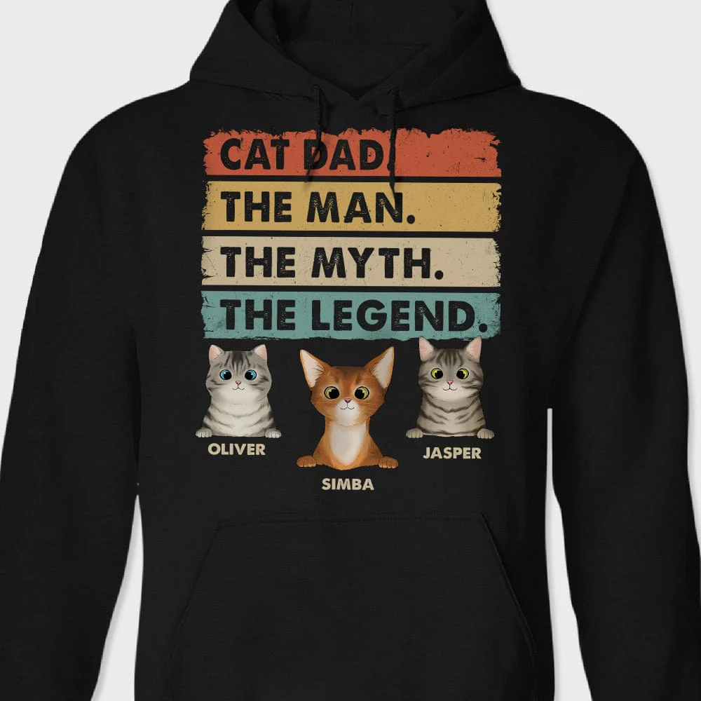 Custom Photo Cat Dad Man Myth Legend Shirt TA29 889335 - Image 3