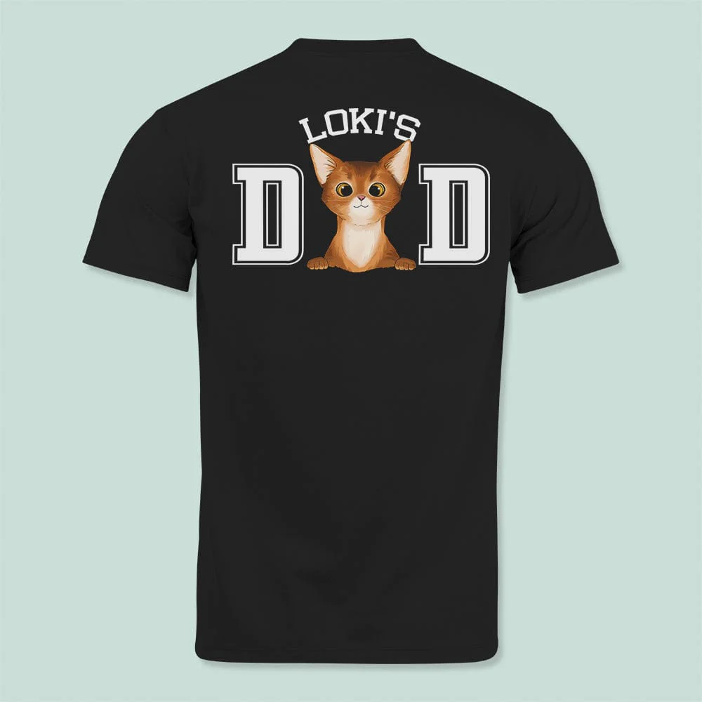 Custom Photo Cat Dad Mom Back Shirt N304 889423