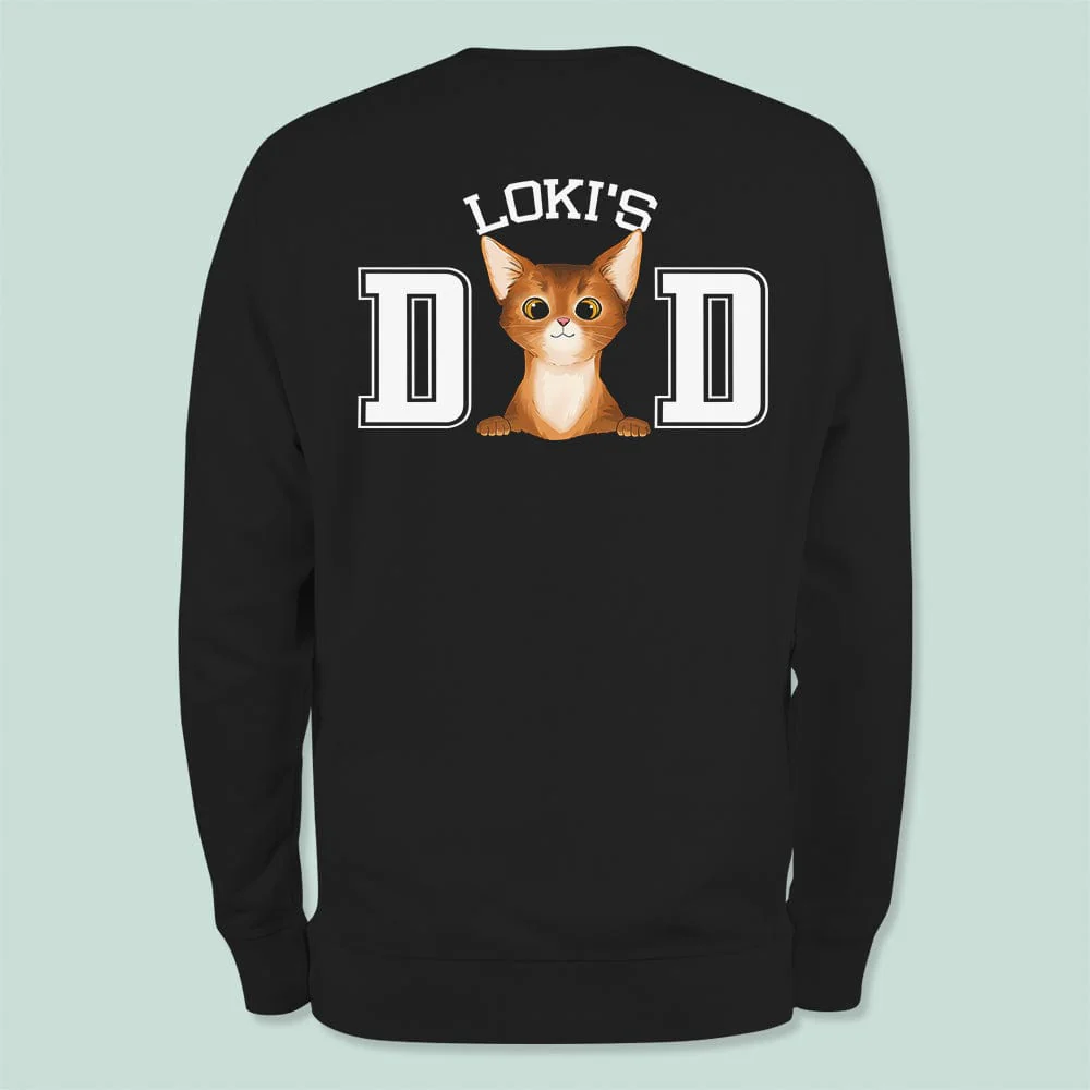 Custom Photo Cat Dad Mom Back Shirt N304 889423 - Image 2