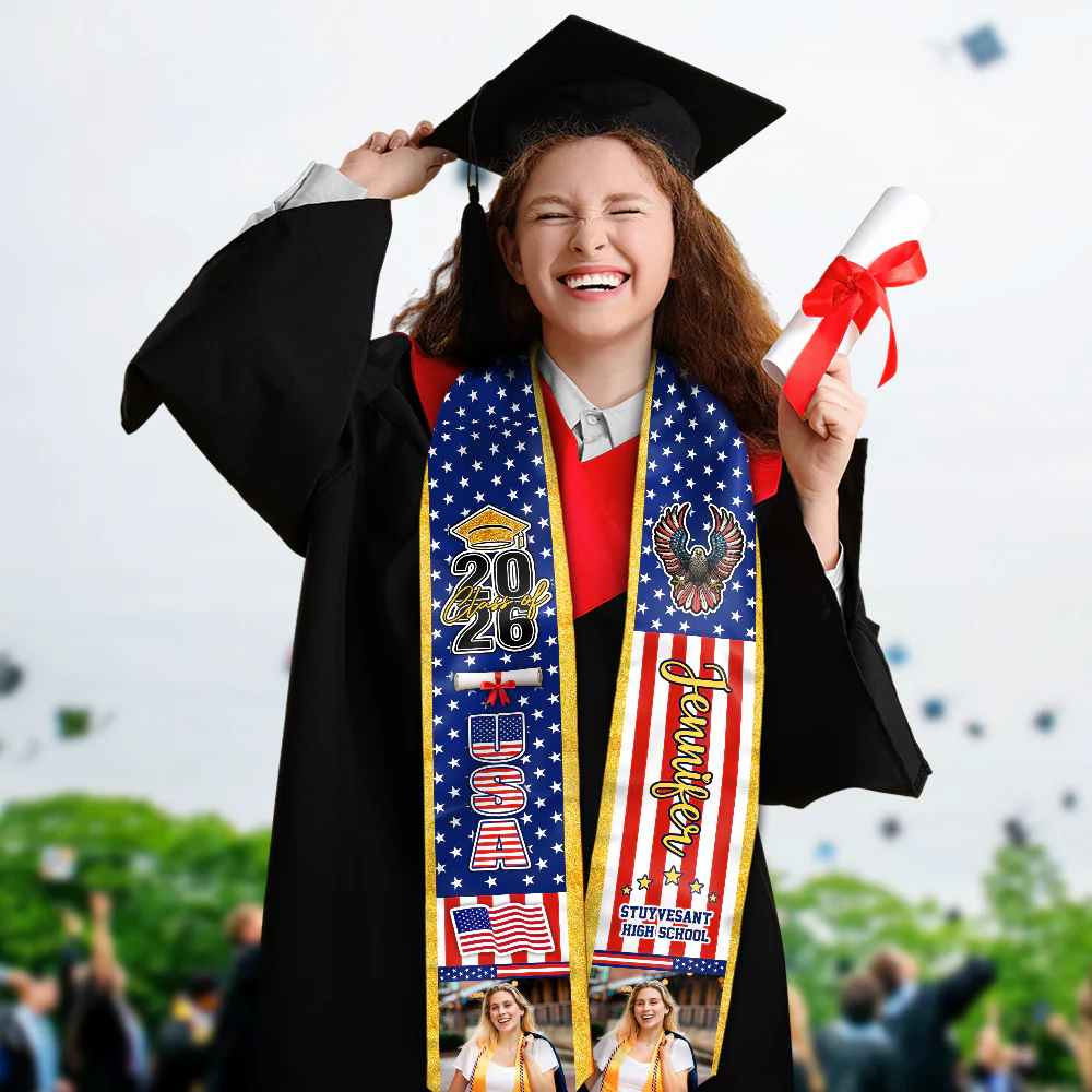 Custom Photo Class of 2026 America Stoles TH10 898355 - Image 4
