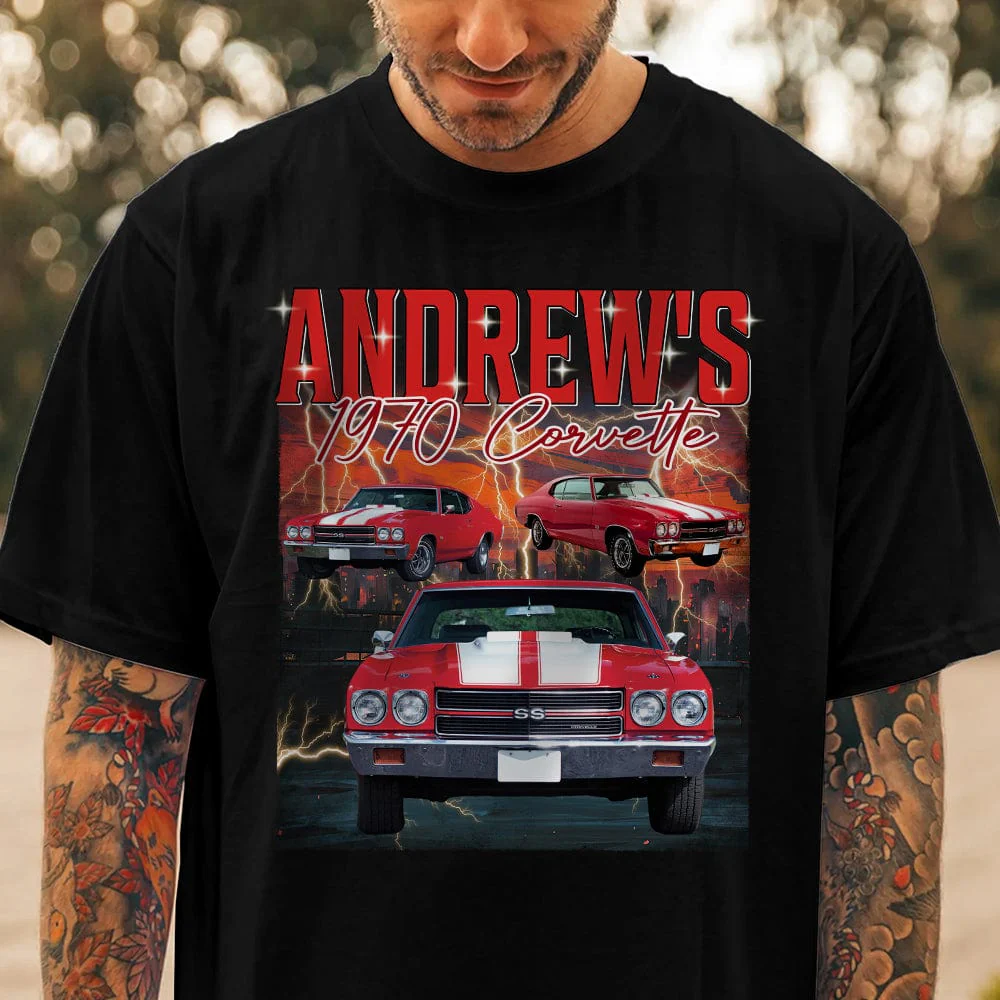 Custom Photo Classic Car Portrait Retro Style Shirt N304 889699