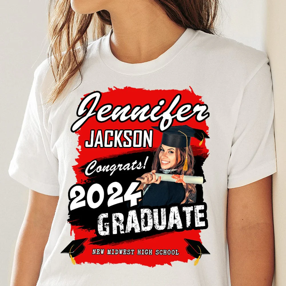 Custom Photo Congrats 2024 Graduation Shirt TA29 890277 - Image 10