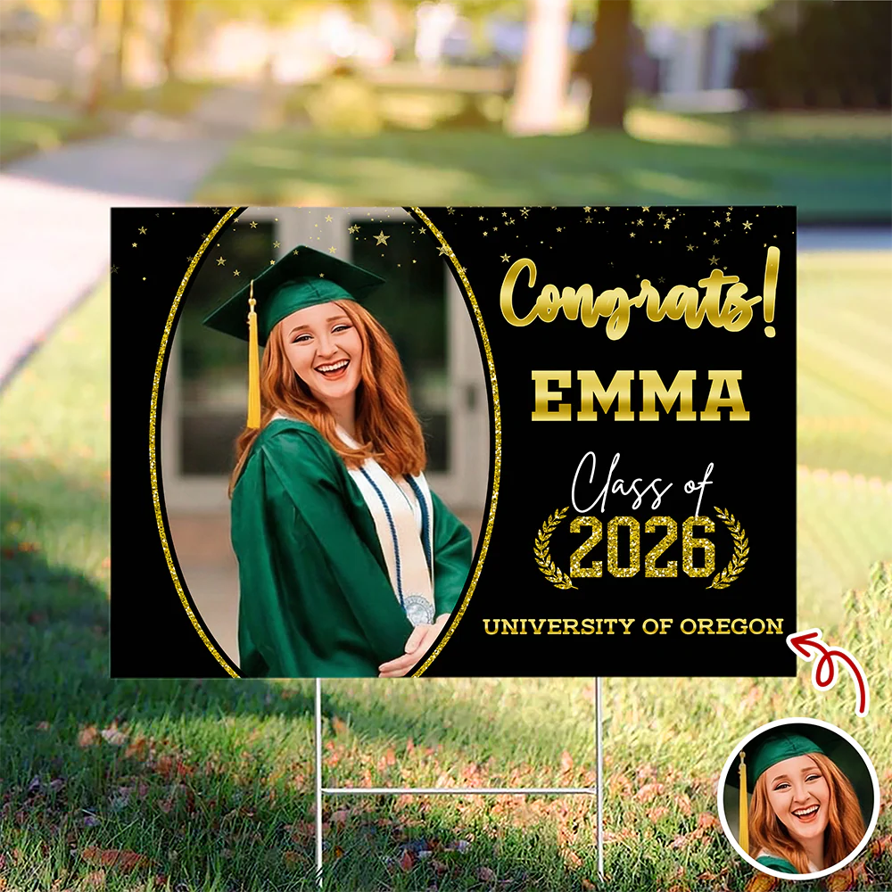 Custom Photo Congrats Yard Sign For Graduation Party TH10 169017 - Image 4
