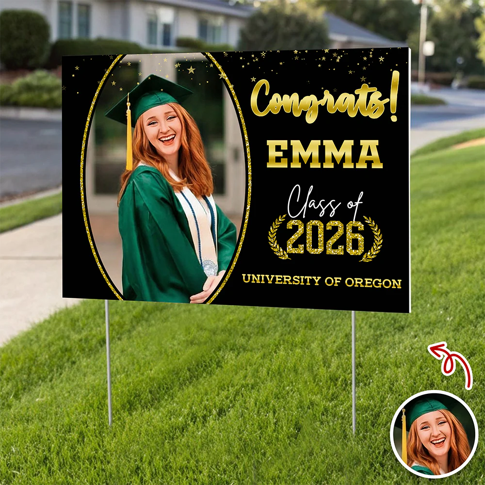 Custom Photo Congrats Yard Sign For Graduation Party TH10 169017 - Image 5