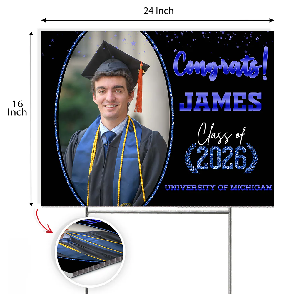Custom Photo Congrats Yard Sign For Graduation Party TH10 169017 - Image 7
