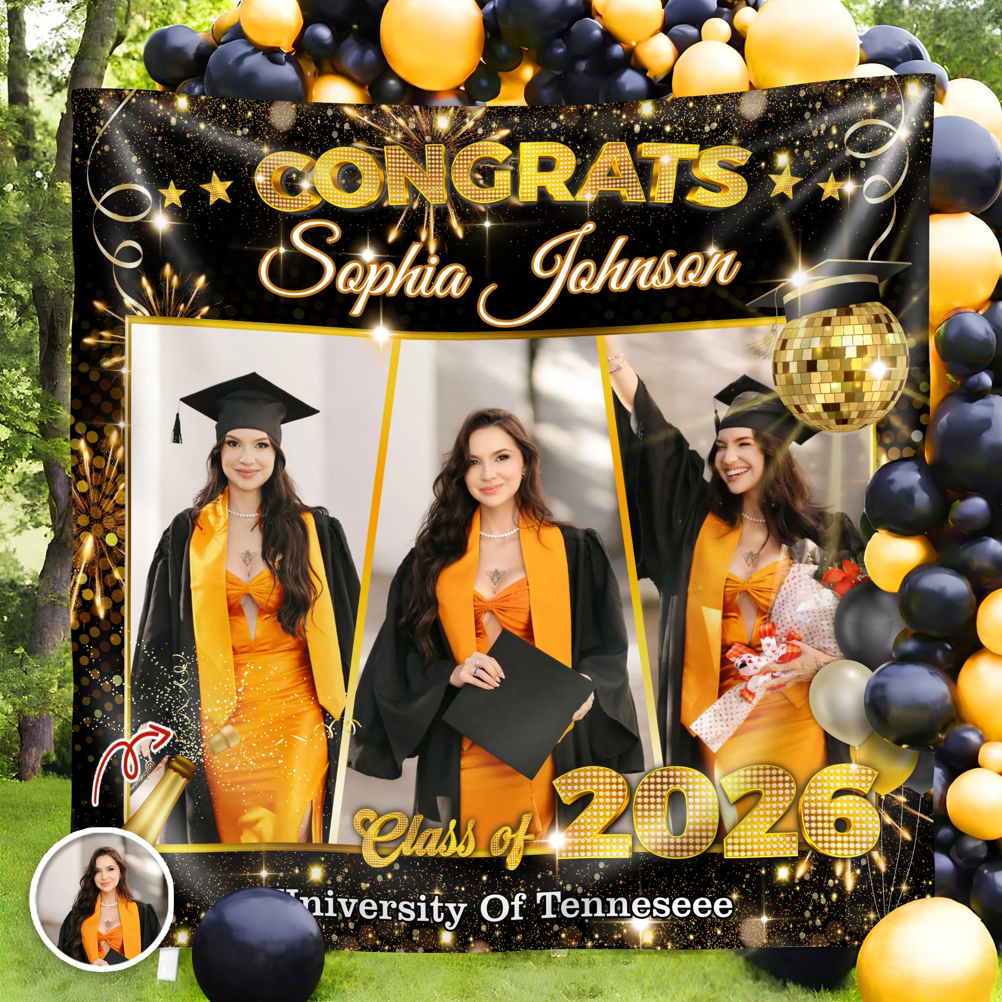 Custom Photo Congrats Your Graduation's Day Backdrop TH10 898989 - Image 5