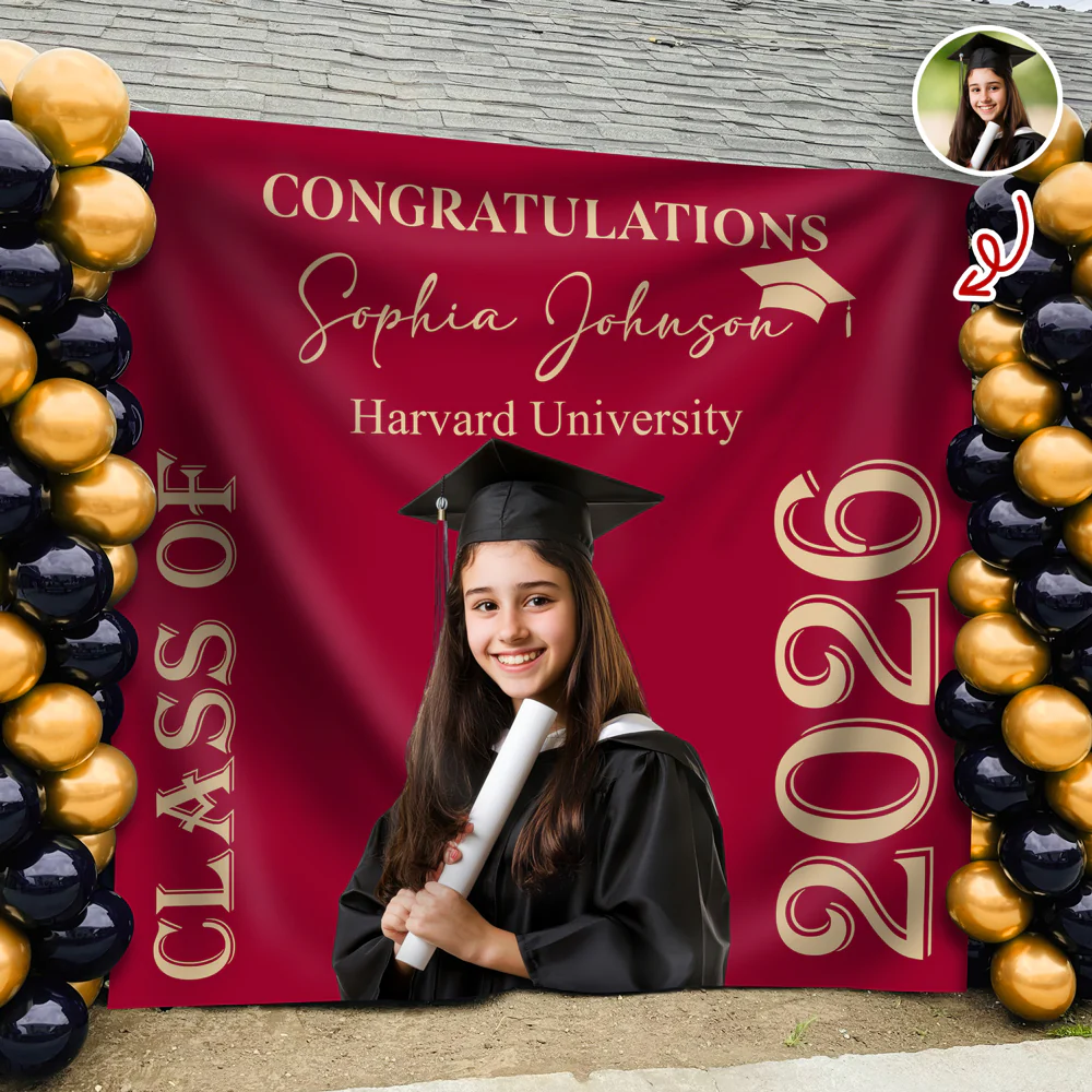 Custom Photo Congratulations Class Of 2026 Backdrop For Graduation's Day TH10 168999 - Image 2