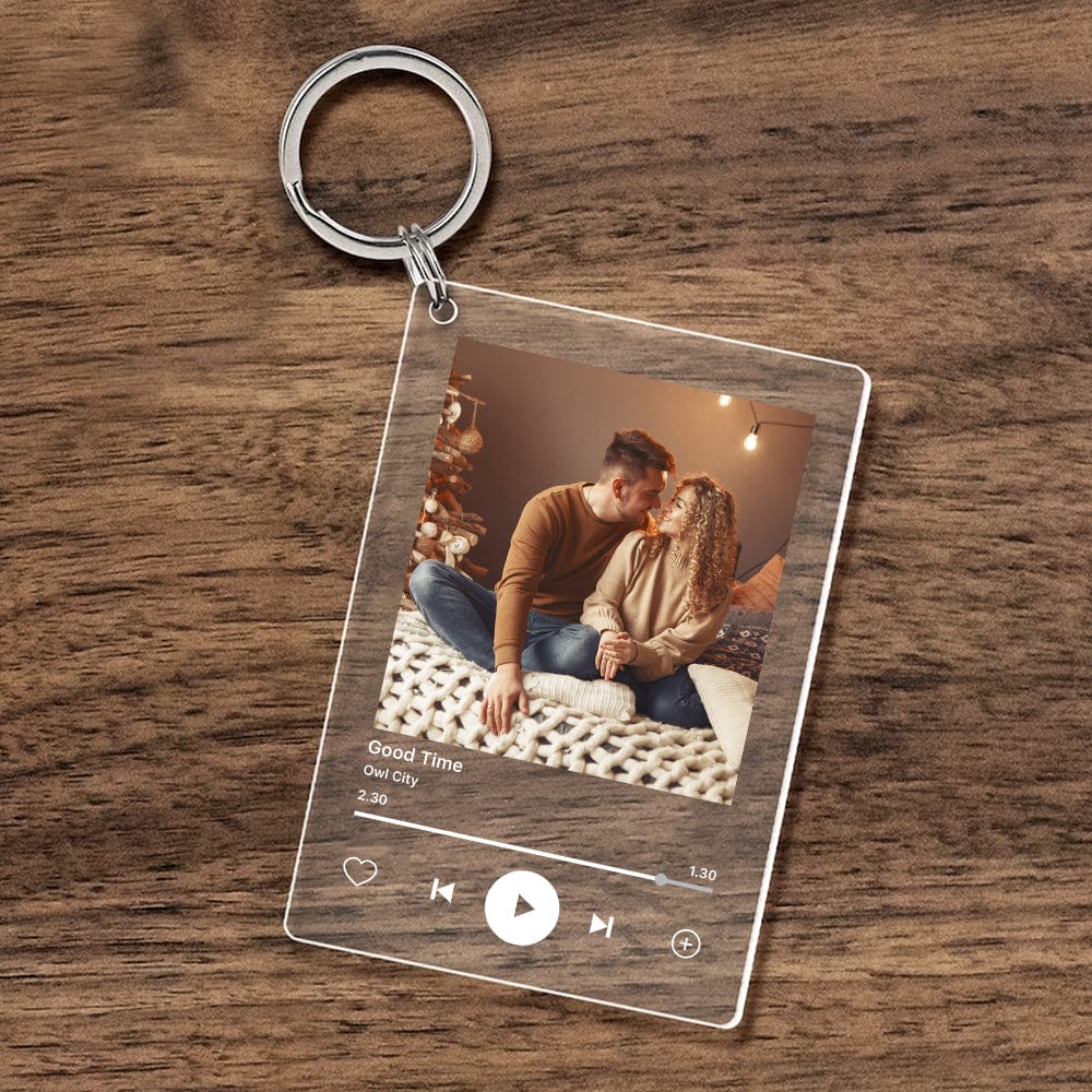 Custom Photo Create Your Own Music Art Song Valentine Acrylic Keychain N304 890145