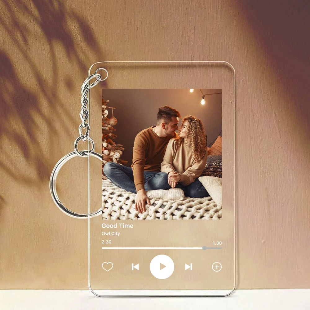 Custom Photo Create Your Own Music Art Song Valentine Acrylic Keychain N304 890145 - Image 2