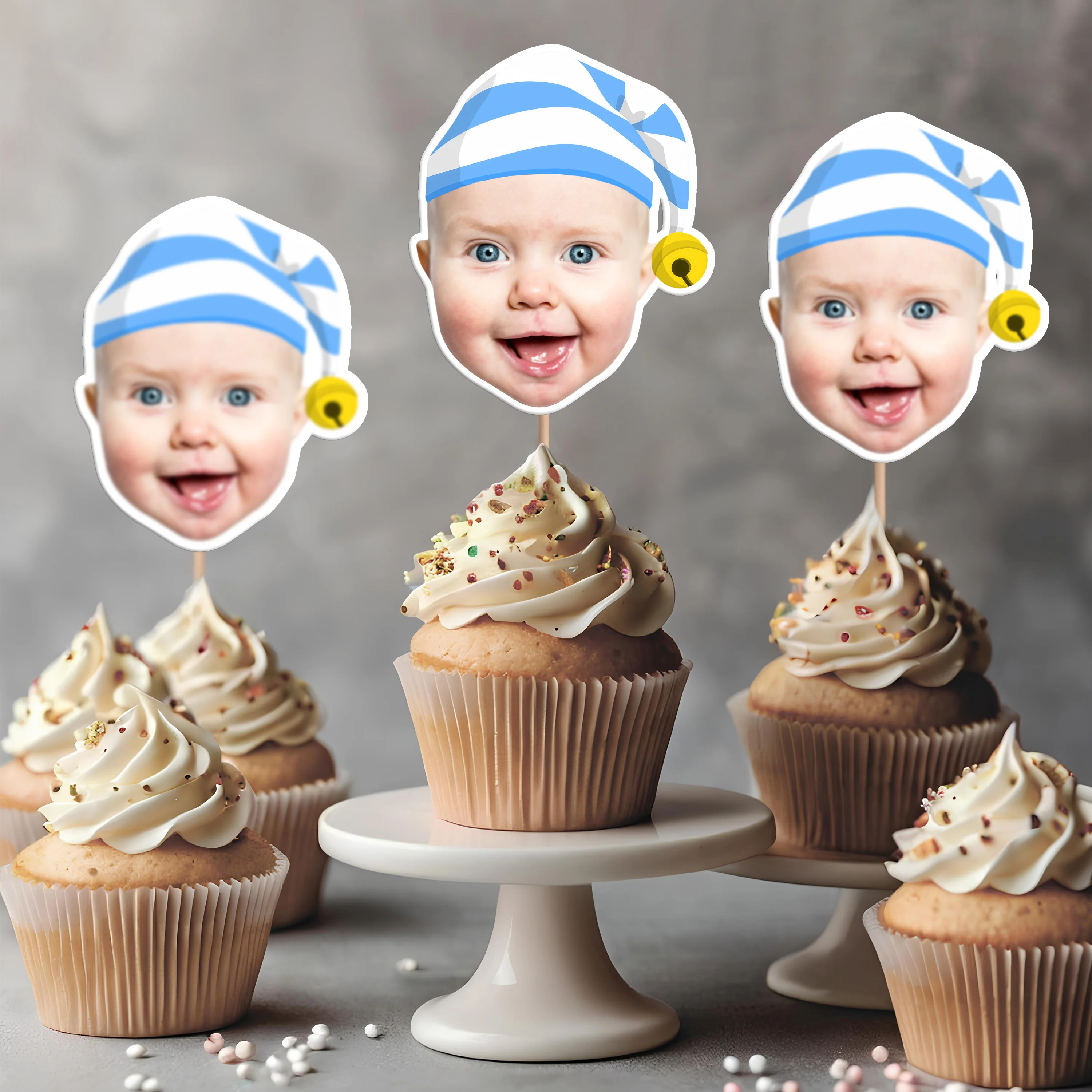 Custom Photo Cute Cupcake Topper Christmas Gift For Family TH10 894749 - Image 5