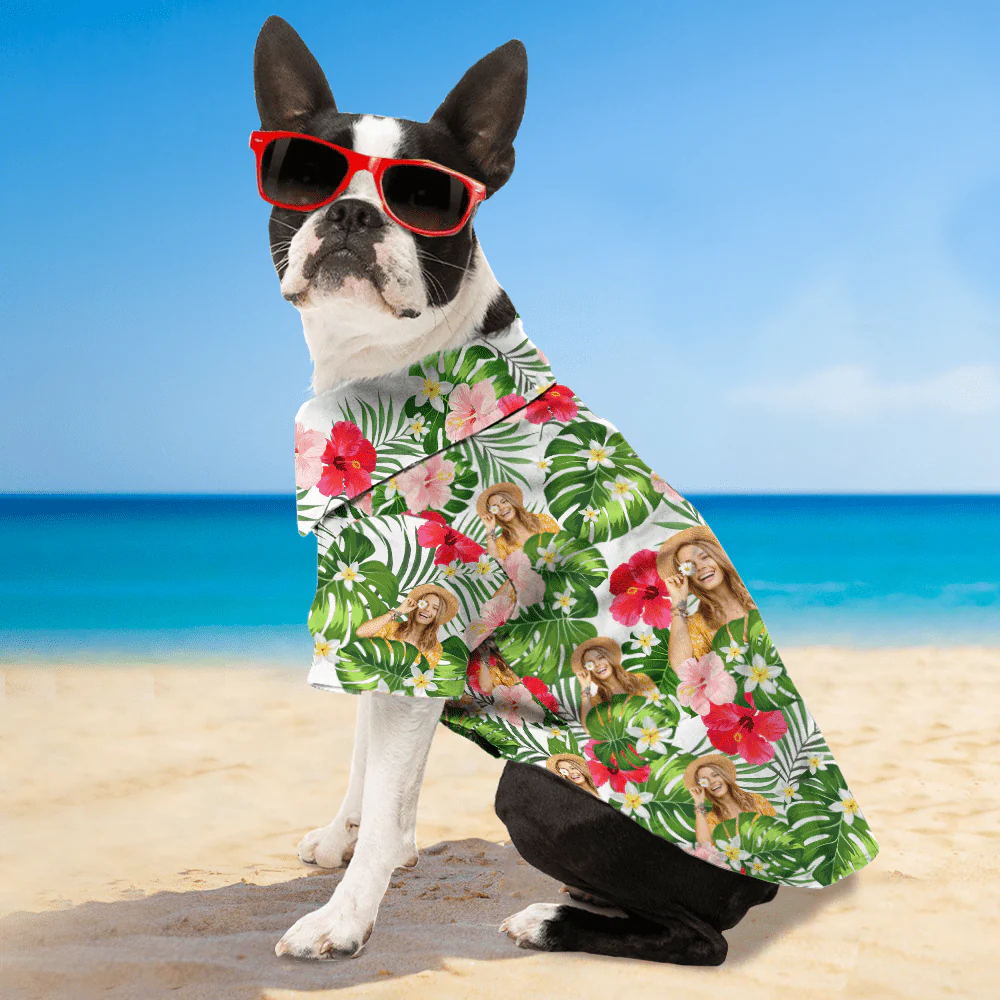 Custom Photo Cute Dog Face Dog Hawaii Shirt TH10 891207 - Image 2