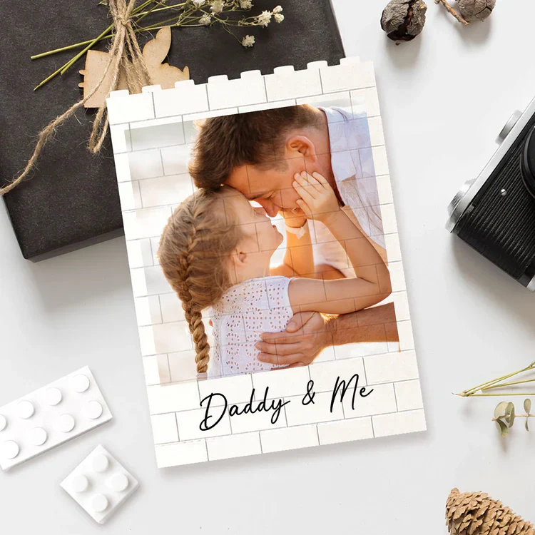 Custom Photo Daddy And Me Building Brick Blocks Gift For Family TH10 169945 - Image 2