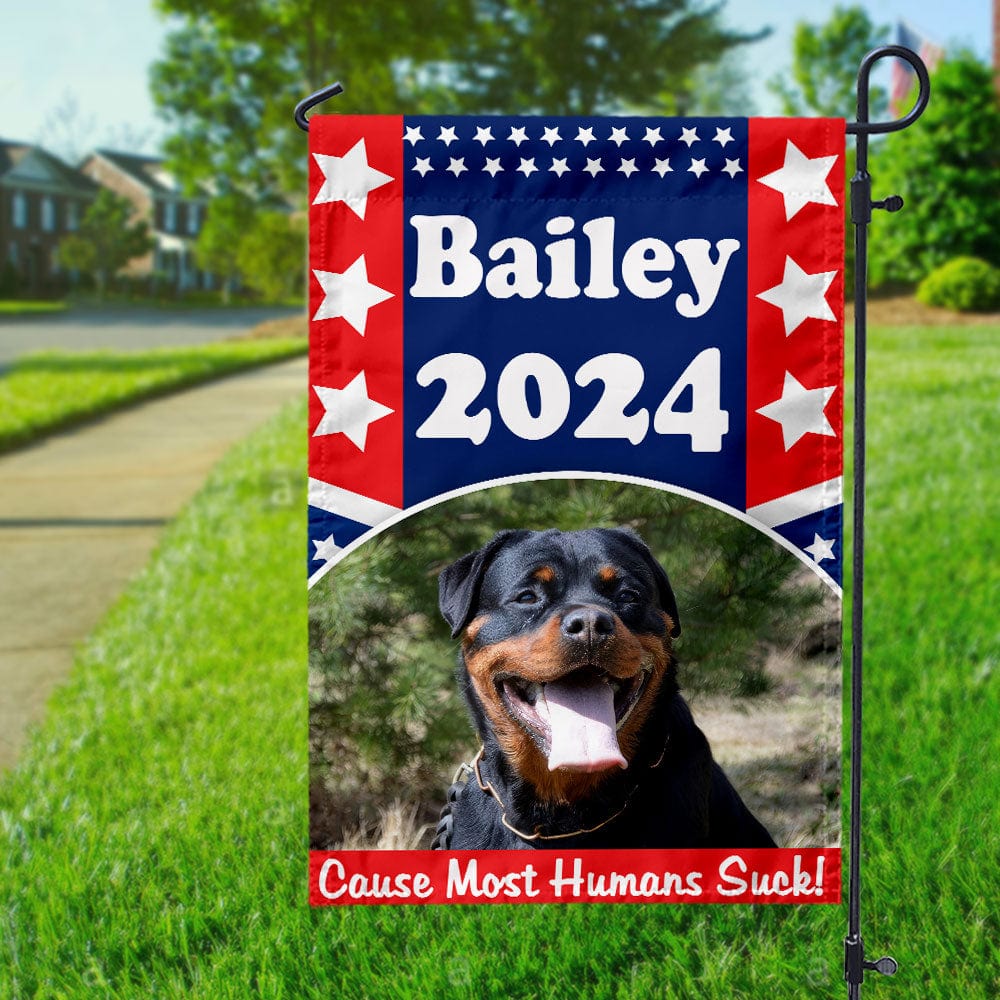 Custom Photo Dog And Flag of the America Garden Flag TA29 889587 - Image 3