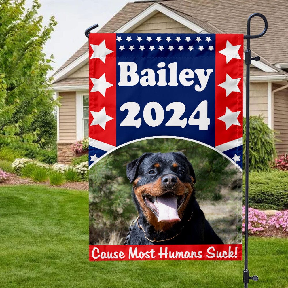 Custom Photo Dog And Flag of the America Garden Flag TA29 889587 - Image 6