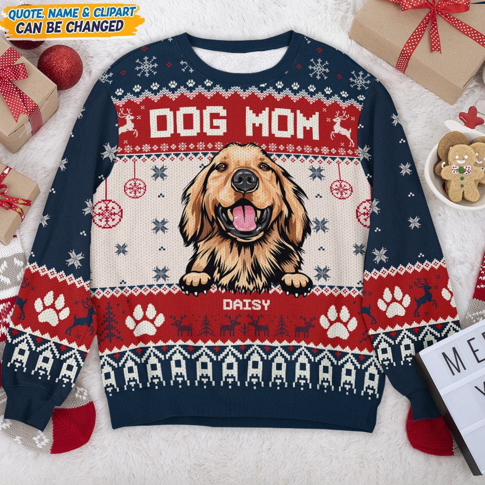 Custom Photo Dog Dad Dog Mom Ugly Sweater N304 889929