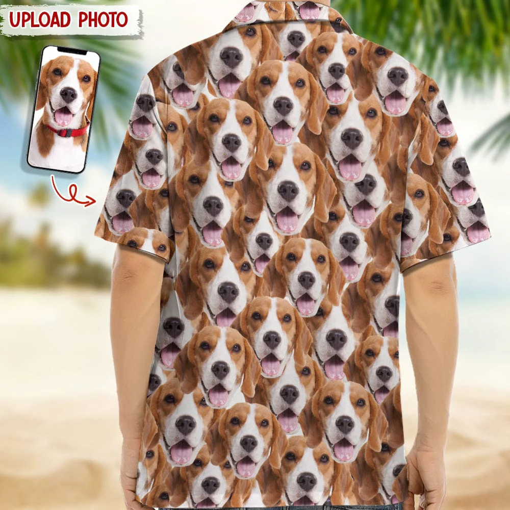 Custom Photo Dog Face For Dog Lover Hawaii Shirt N304 889327 - Image 3