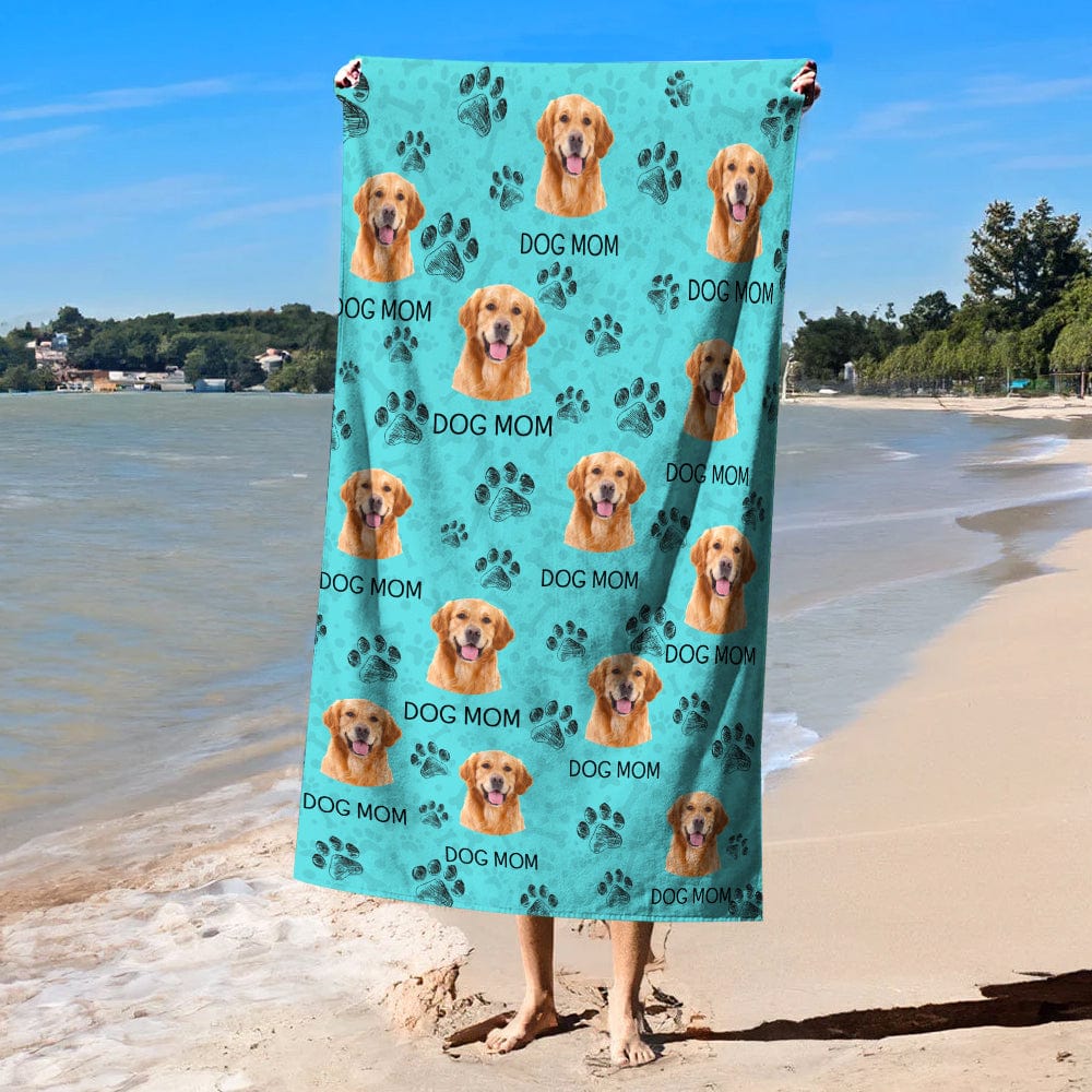 Custom Photo Dog Paw For Dog Lover Beach Towel TH10 891445 - Image 2