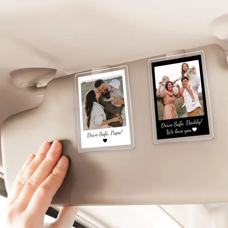 Custom Photo Drive Safe Daddy Acrylic Car Visor For Father's Day TH10 169877 - Image 2