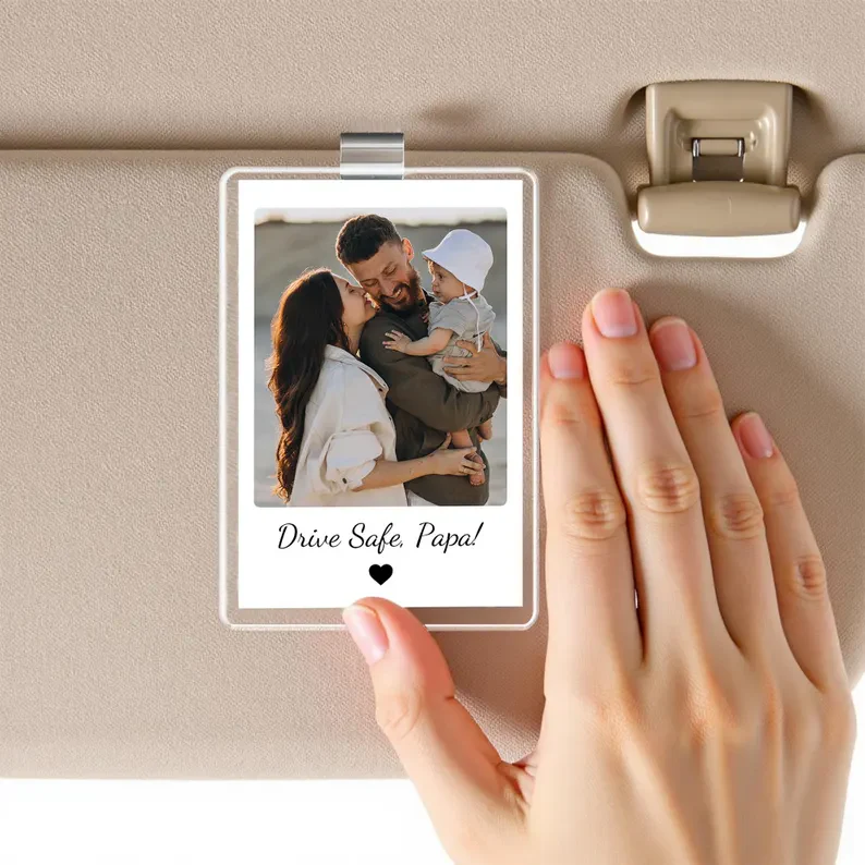 Custom Photo Drive Safe Daddy Acrylic Car Visor For Father's Day TH10 169877 - Image 3