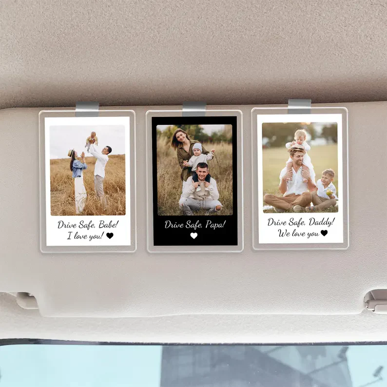 Custom Photo Drive Safe Daddy Acrylic Car Visor For Father's Day TH10 169877 - Image 4