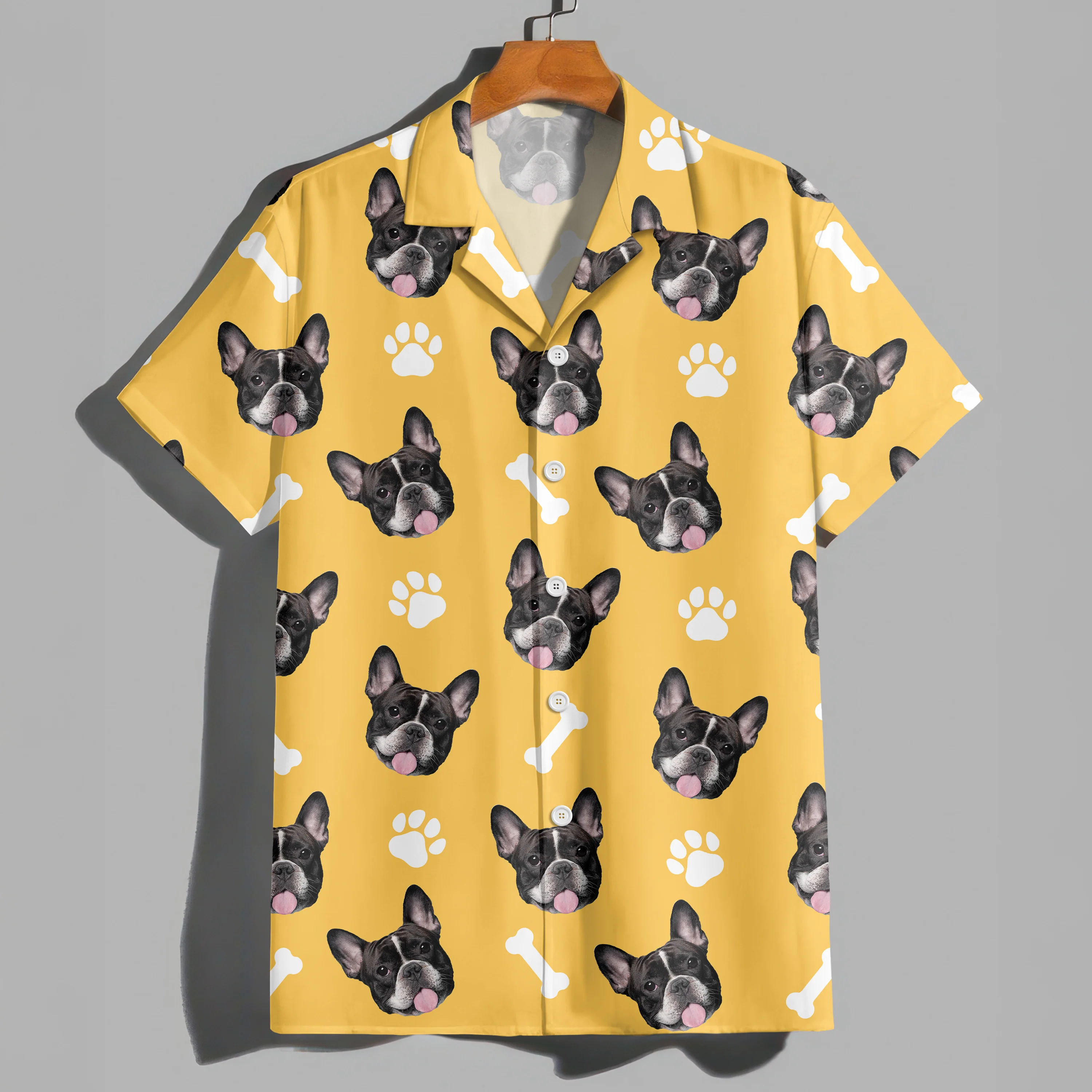 Custom Photo Face Dog With Bone Hawaii Shirt TH10 892761 - Image 4