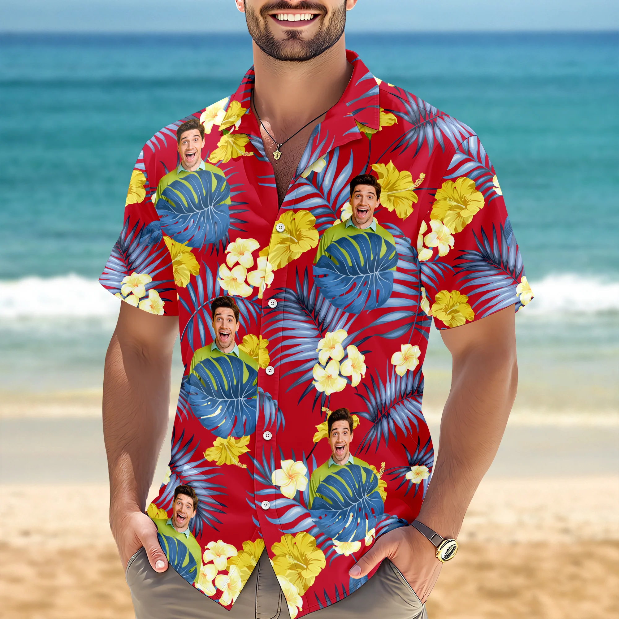 Custom Photo Faith, Family & Freedom 1776 - 2026 Hawaii Shirt TH10 898371 - Image 5