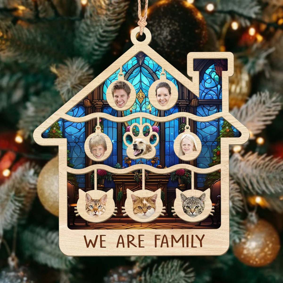 Custom Photo Family Layer Wood Ornament Personalized Gift N304 889909