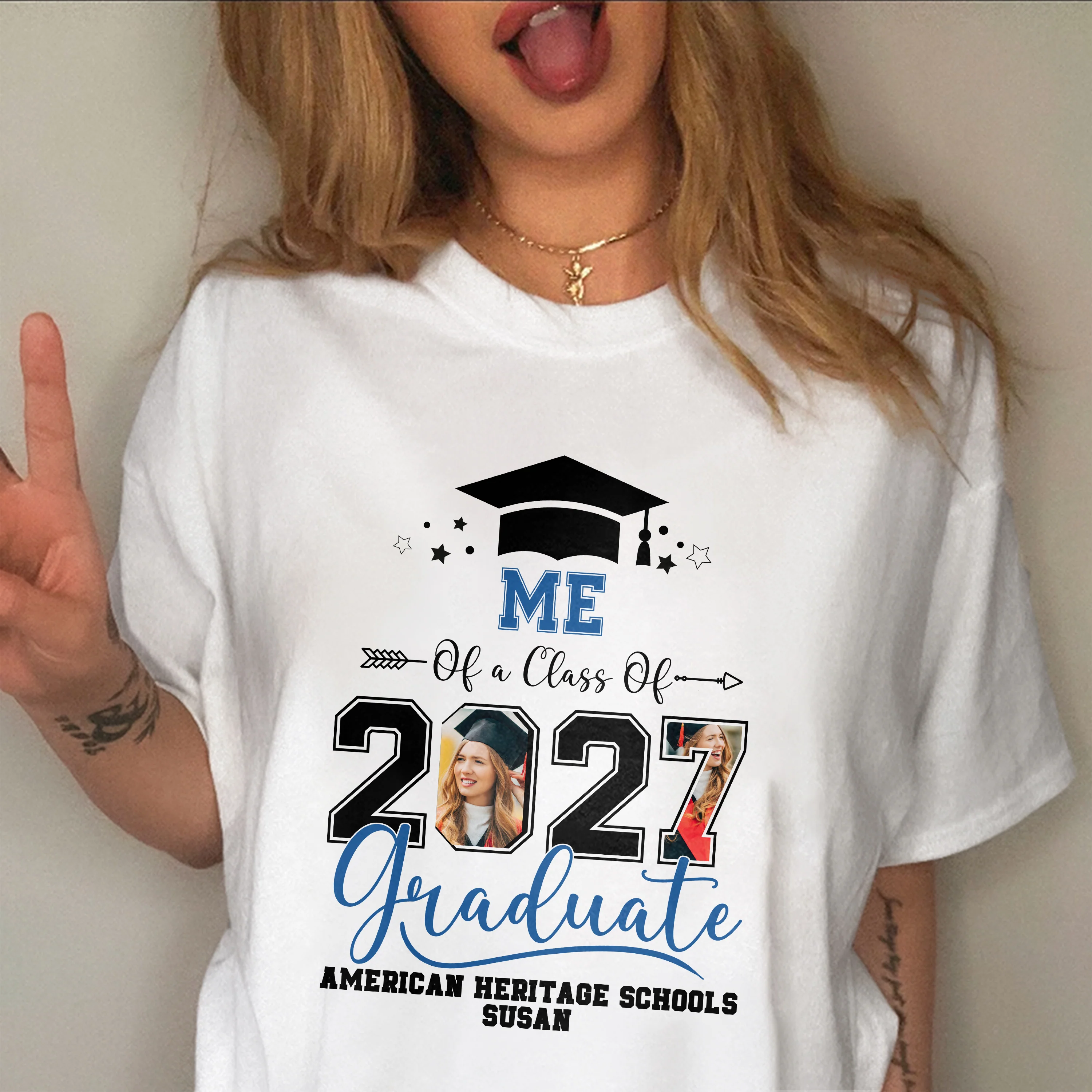 Custom Photo Family Of A Class Of 2026 Graduation Shirt TH10 892431 - Image 3