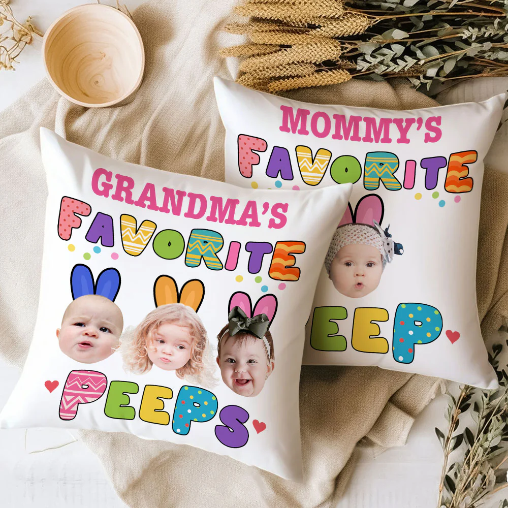 Custom Photo Favorite Peep For Easter Day Pillow TH10 892445 - Image 3