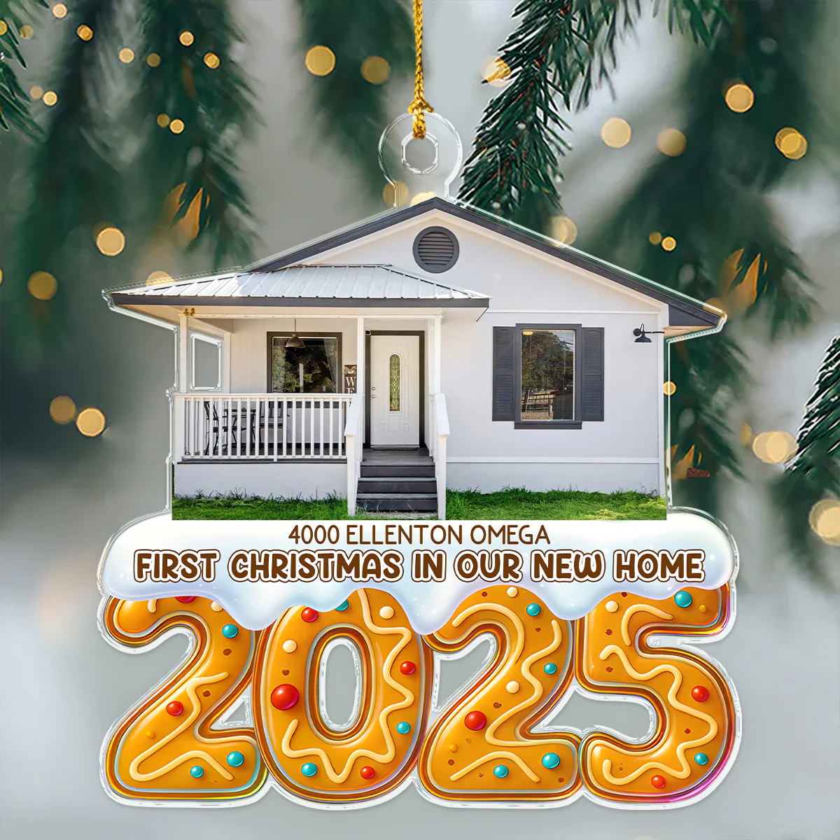 Custom Photo First Christmas In Our New House Acrylic Ornament TH10 896527 - Image 2