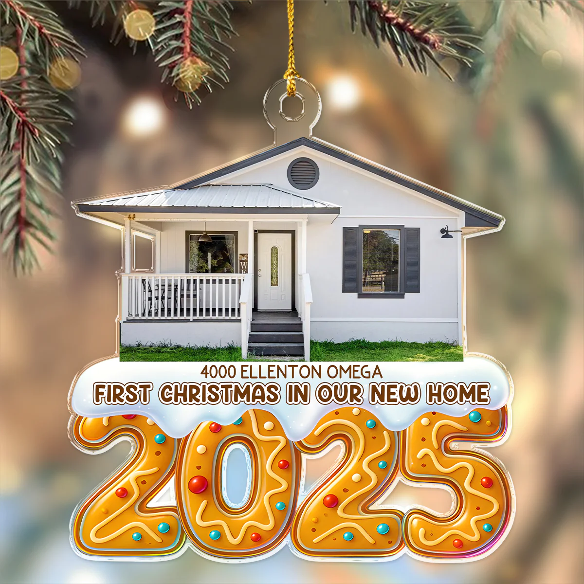 Custom Photo First Christmas In Our New House Acrylic Ornament TH10 896527 - Image 5
