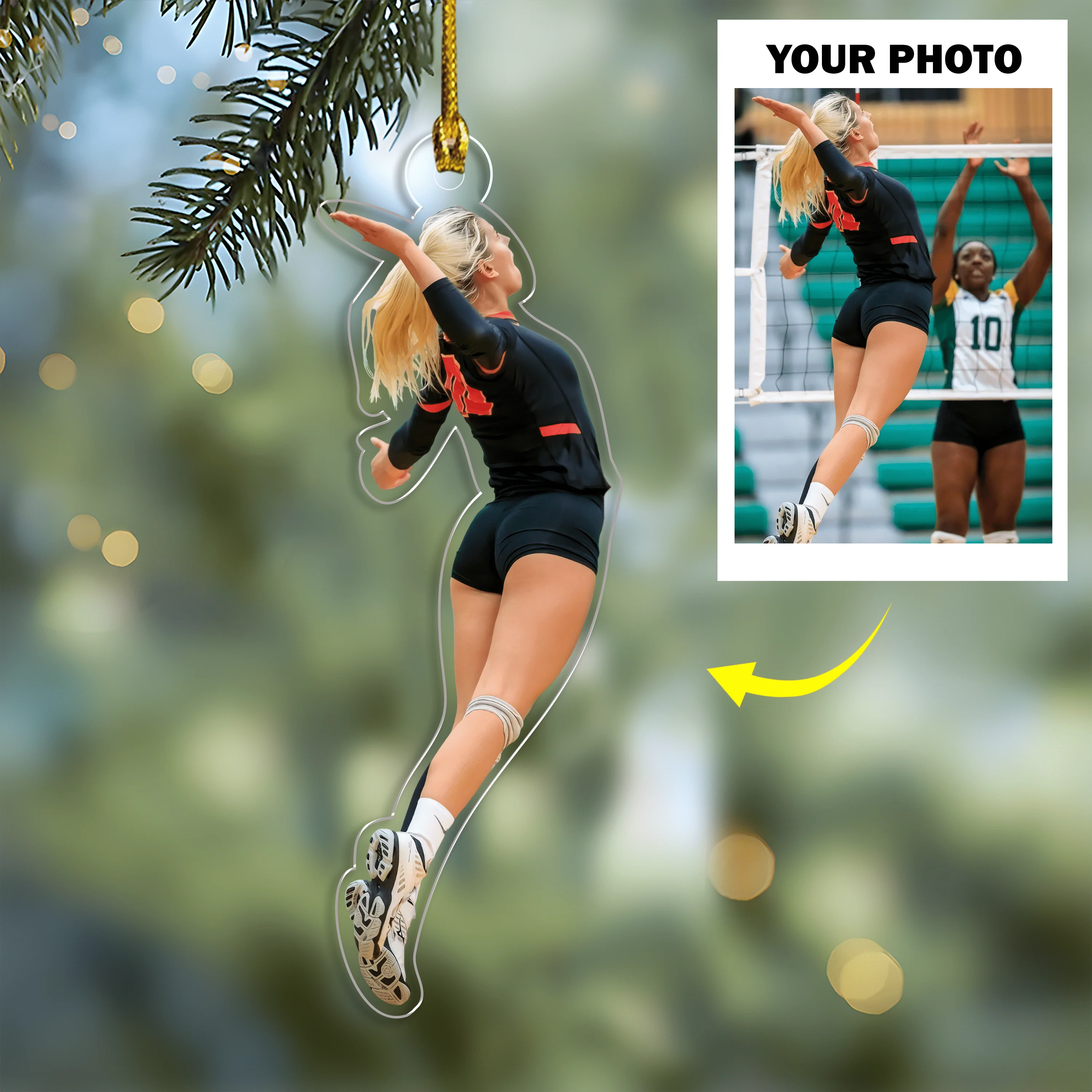 Custom Photo For Sport Player Christmas Acrylic Ornament TH10 891491 - Image 2