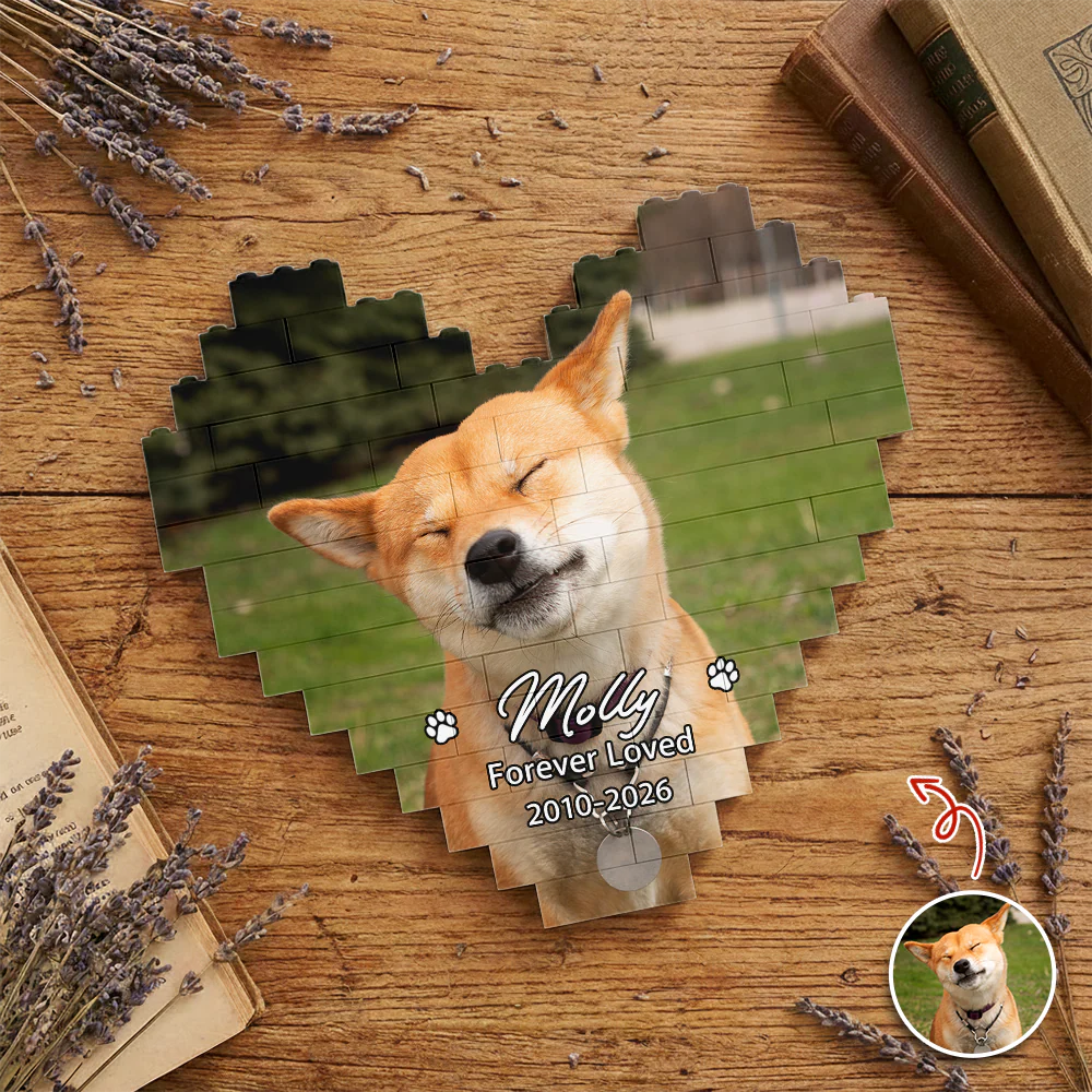 Custom Photo Forever Loved Dog Cat Memorial Building Brick Blocks TH10 898973 - Image 7