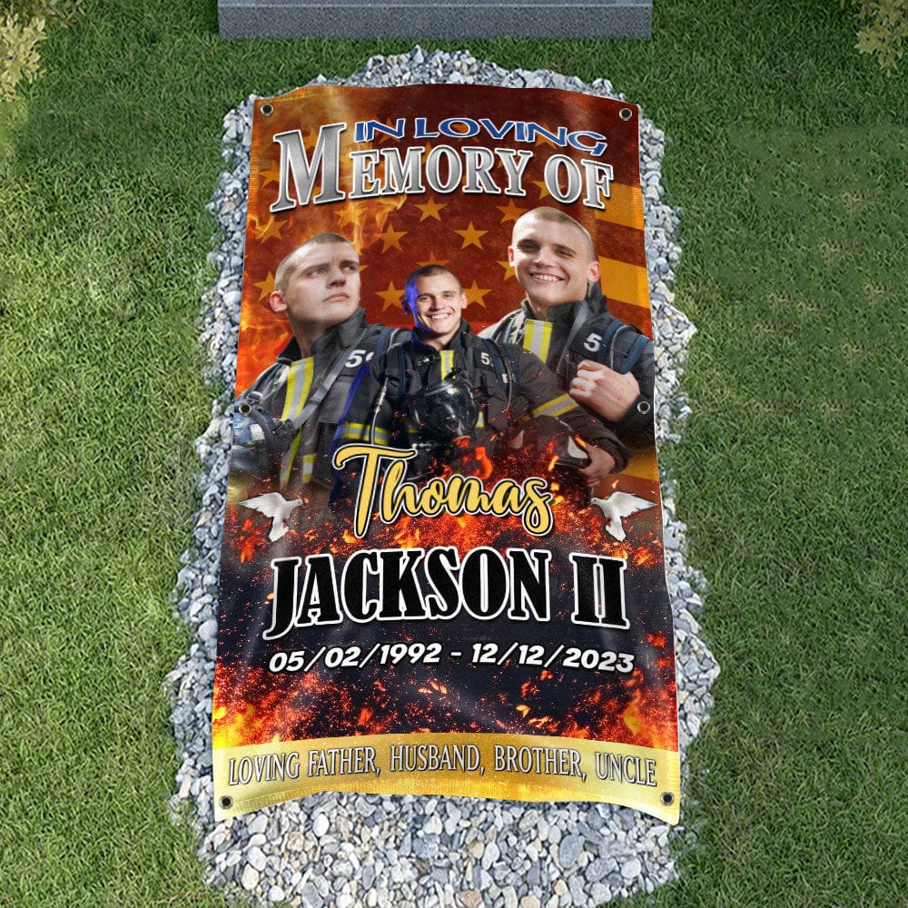 Custom Photo Forever Remembered Forever Missed Grave Blanket TA29 890495 - Image 2