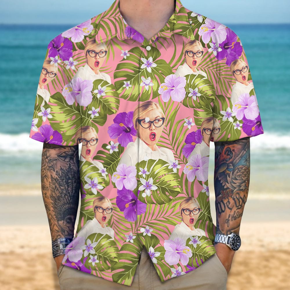 Custom Photo Funny Face Hawaii Shirt N304 889539 - Image 6