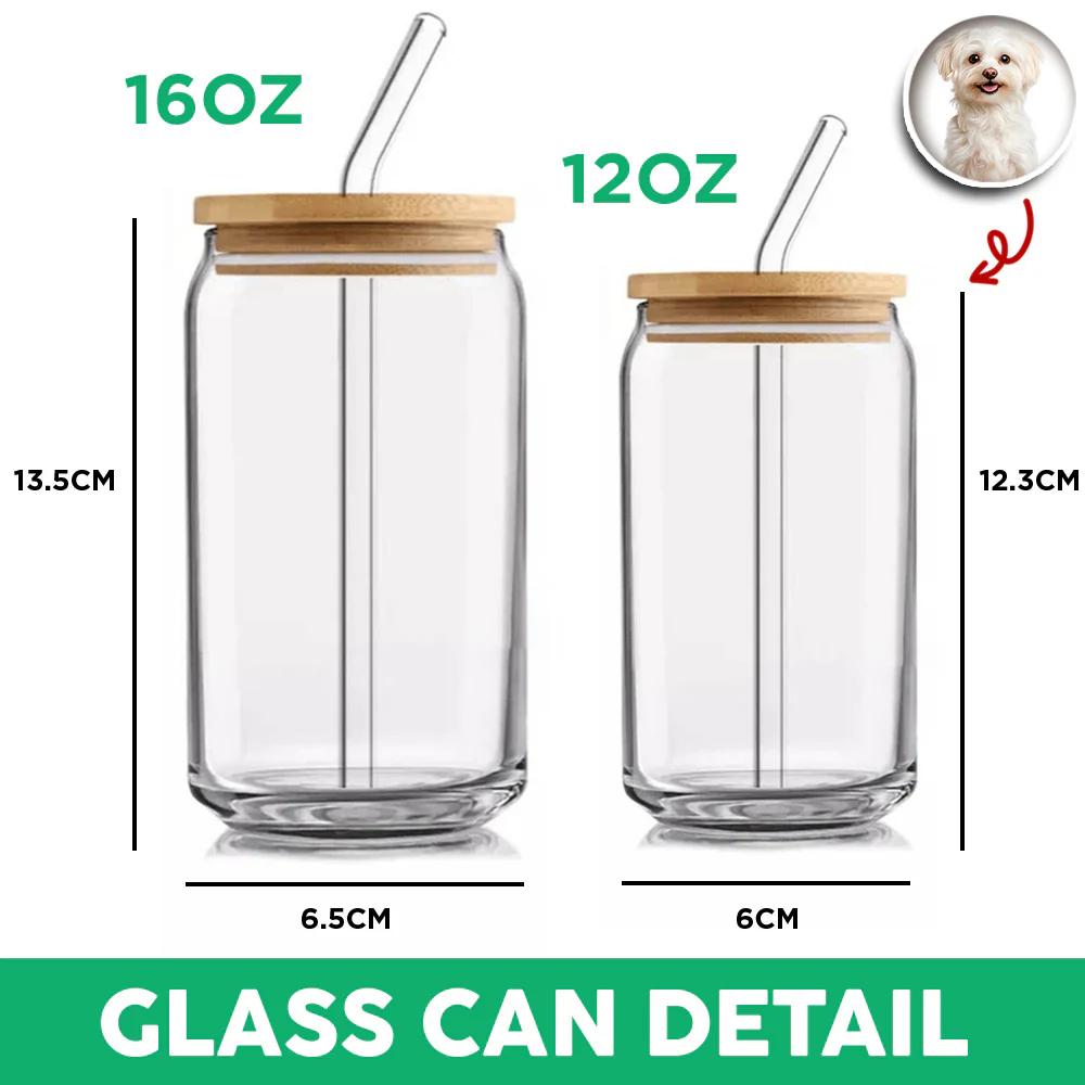 Custom Photo Glass Can With Lid Christmas Gift For Family TH10 896793 - Image 6