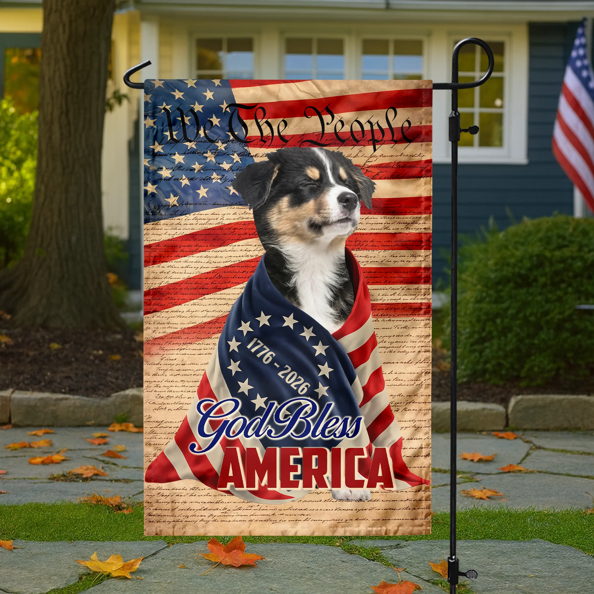 Custom Photo God Bless America Garden Flag TH10 898891 - Image 2