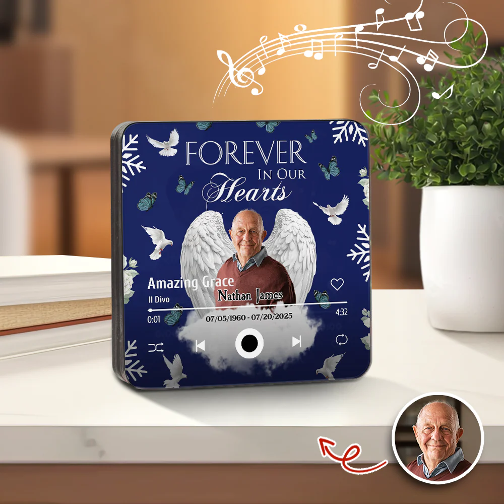 Custom Photo Gone But Never Forgotten Memorial Music Fridge Magnet TH10 894229 - Image 8